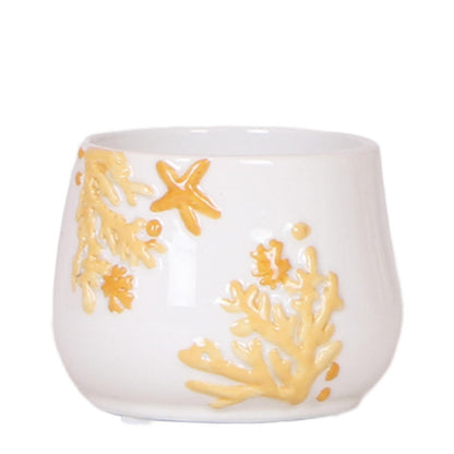 Compacte Keramische Sierpot Geel Ø6 cm
