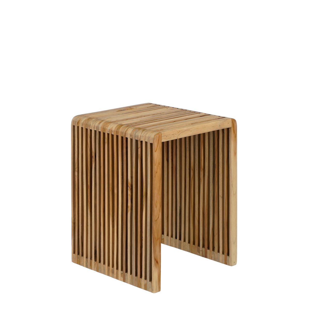 Bijzettafel set 3 gerecycled hout bruin