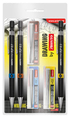 Aristo Ar-23559 Mechanical Pencil Set HB 0.35/0.5/0.7mm With Free Pencil Leads