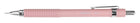 Vulpotlood 0,5 mm mat roze rubberengrip metalen clip