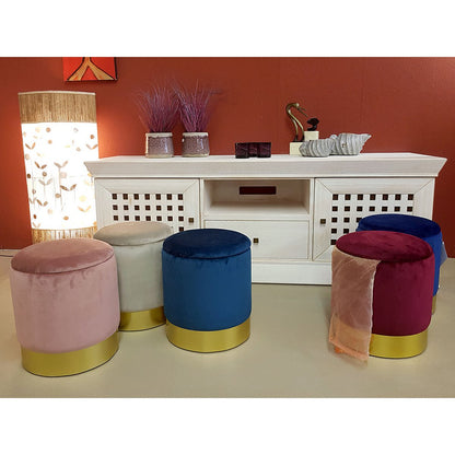 Ottomane met opbergruimte 31x38 cm velours