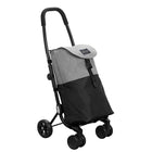 Boodschappentrolley 43.5L grijs zwart inklapbaar