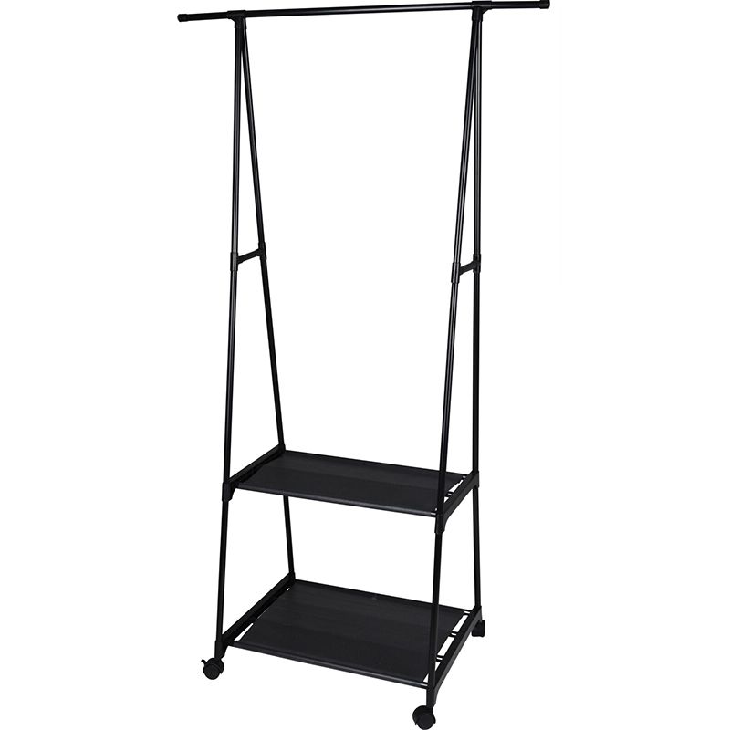 Kledingrek Met 2 Planken - Zwart