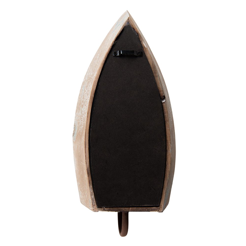 Kandelaar hout beige 15x17x36 cm