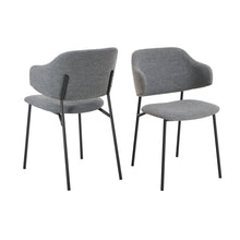 Bouclé Fauteuil Set Van 2 Donkergrijs Modern Zitcomfort
