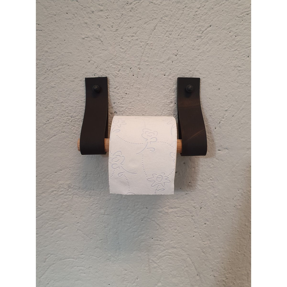 Toiletrolhouder leer cognac