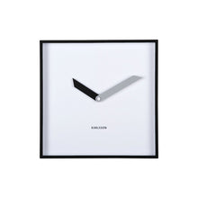 Wandklok 28x28 cm zwart plastic