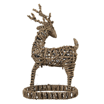 Deer Figurine 30x20x49 cm Brown Rattan Christmas Decoration