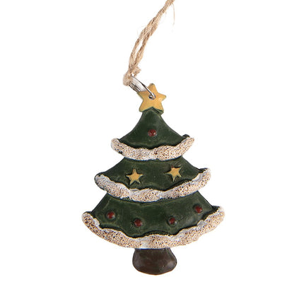 Kersthanger 3x1x5 cm groen kunststof