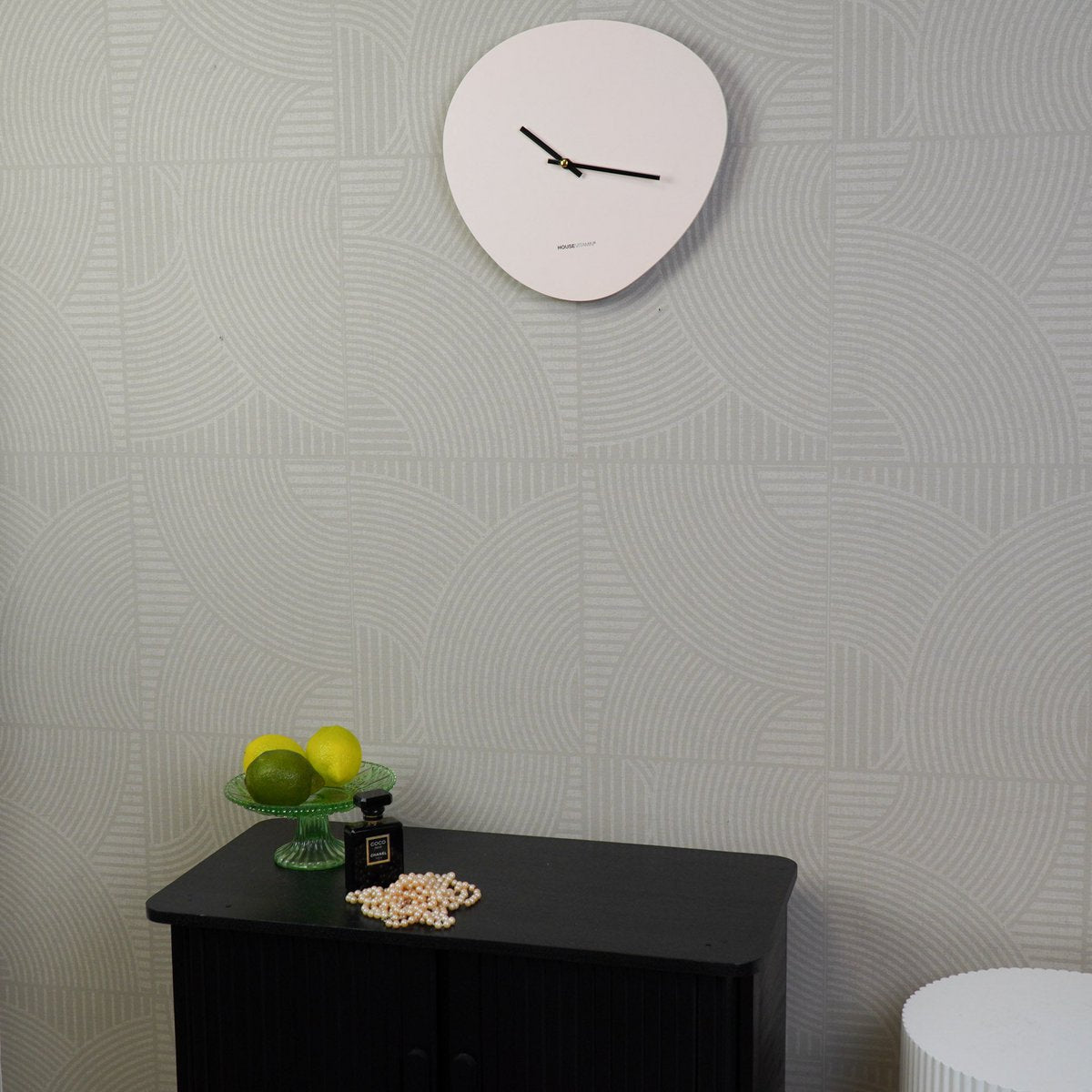 Wandklok 30 cm MDF zandkleur
