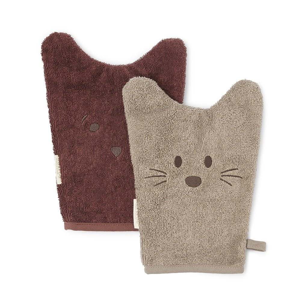 Washandje 19x24 cm biologisch katoen 2 stuks