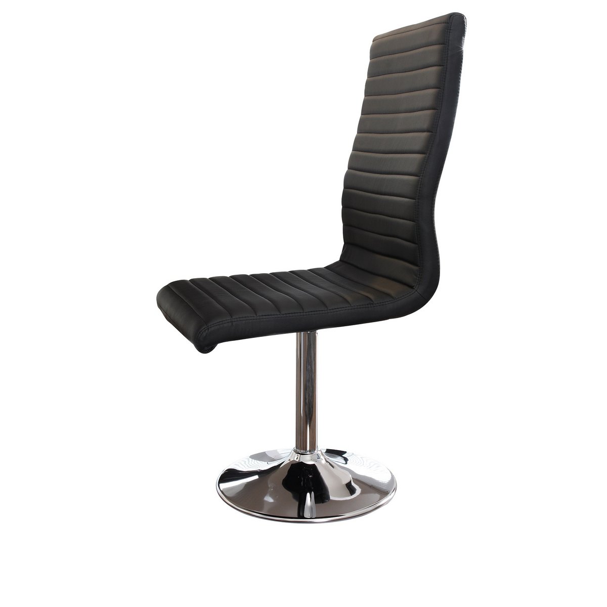 Eetkamerstoelen set van 4 zwart kunstleer