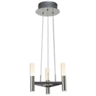LED kroon 3-vlammen 28,4 cm glas metaal
