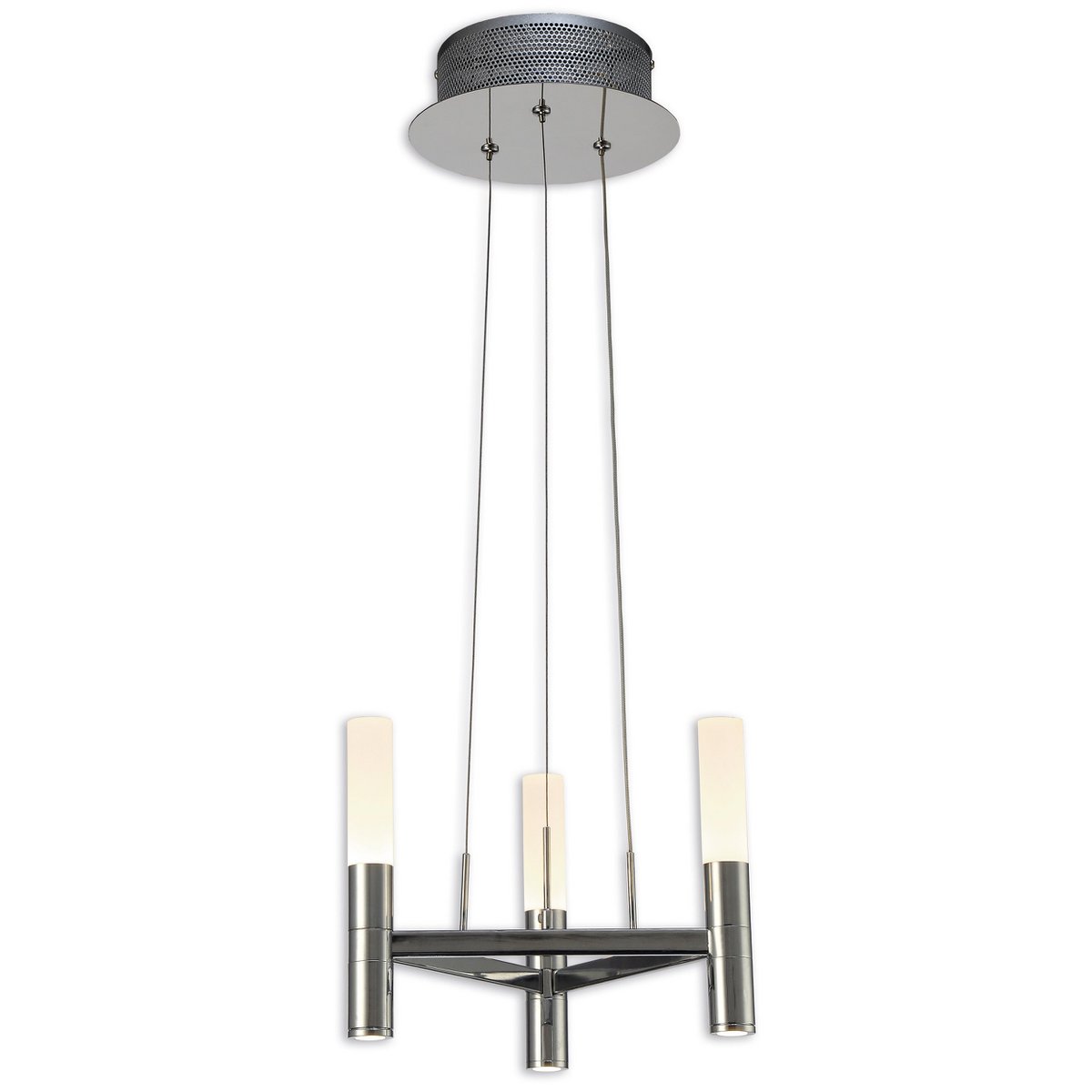 LED kroon 3-vlammen 28,4 cm glas metaal