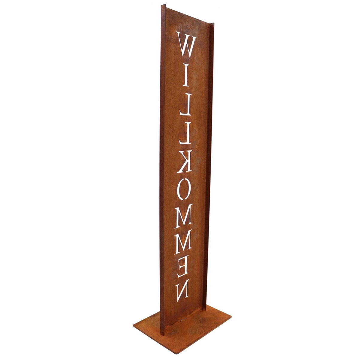 Welkomstbord roest metaal 71x15 cm