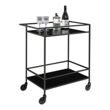 Bartrolley zwart staal 68x40x79 cm