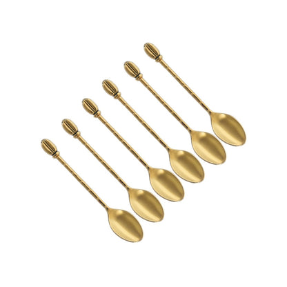 Moka koffielepel goud metaal