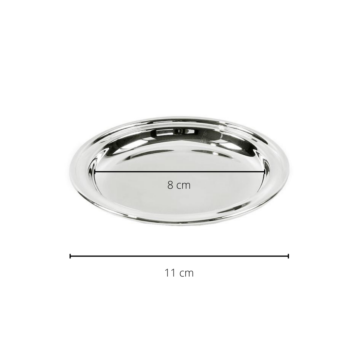 Onderzetters verzilverd Ø11 cm set van 2