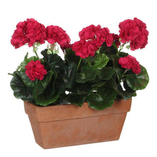 Artificial Geranium Balcony Planter Dark Pink L29 x W13 x H40 cm