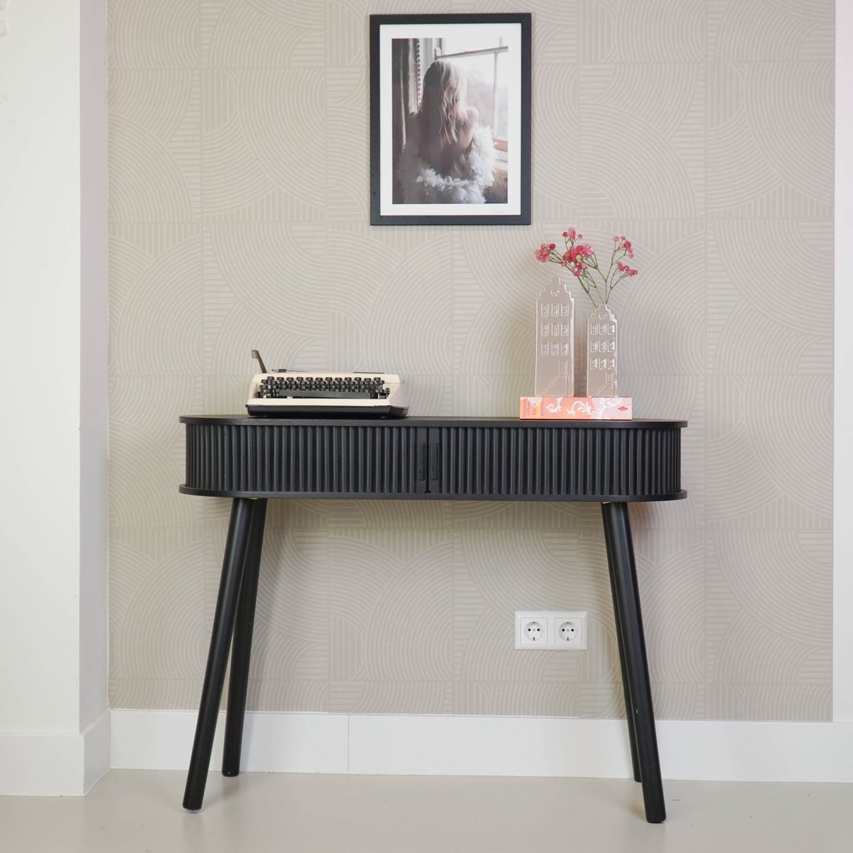 Dressoir 100x33x76 cm MDF zwart