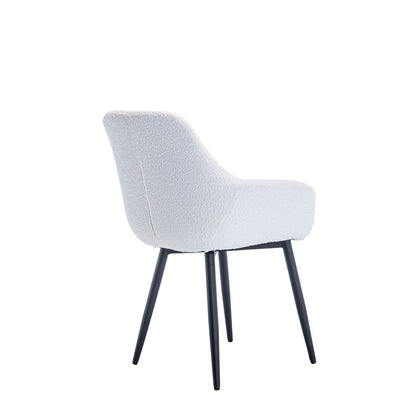 Fauteuil bouclé wit set van 2