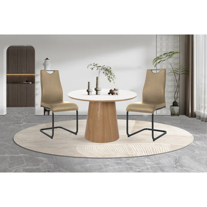 Sledestoelen set van 2 kunstleer zwart