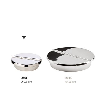 Asbak opvouwbaar verzilverd 10 cm
