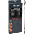 Vaggan 8X BBQ Meat Skewers - Barbecue Skewer - Stainless Steel - 41 Cm