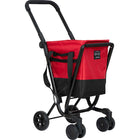 Boodschappentrolley 40L zwart rood inklapbaar