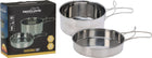 Kampeer pannen RVS 2 stuks