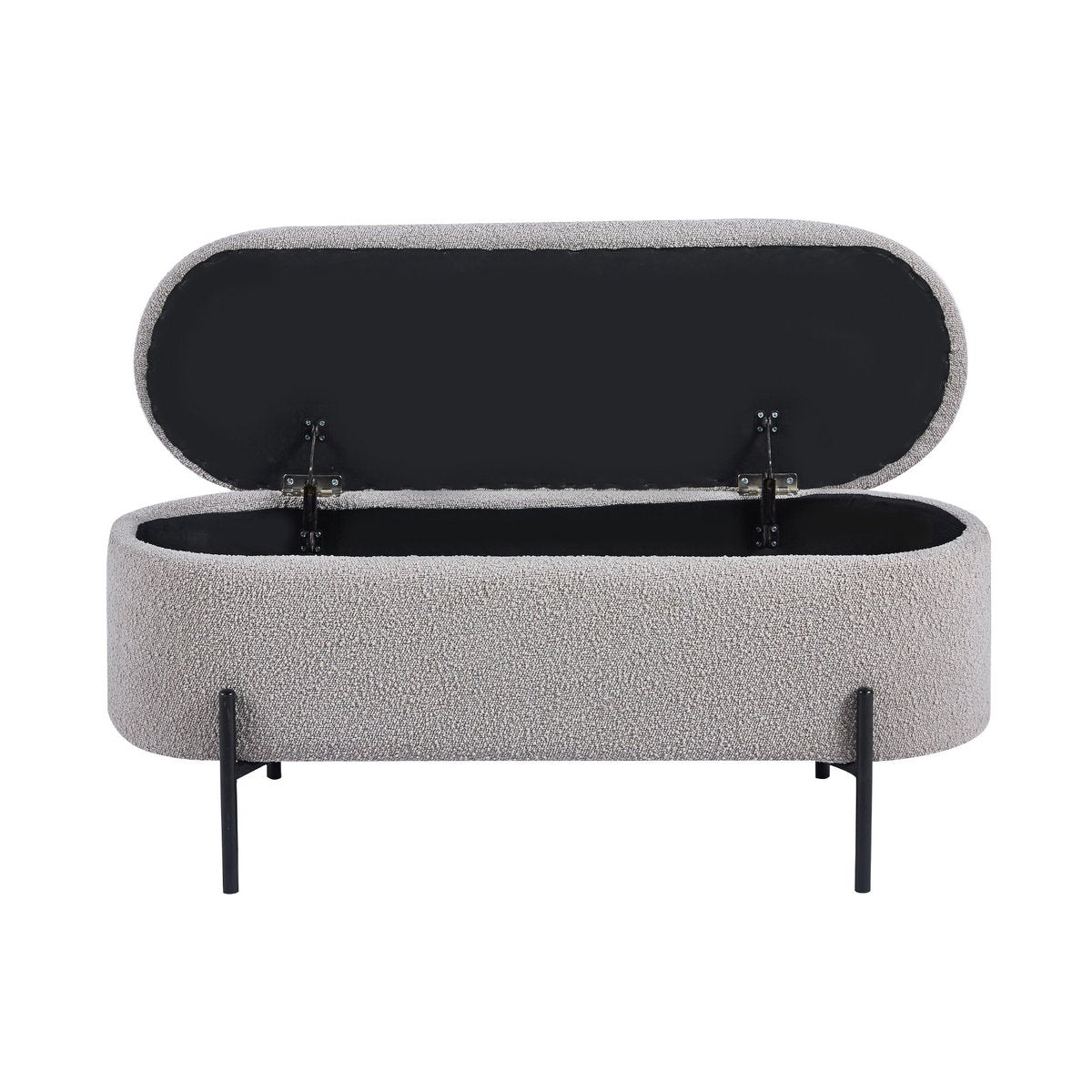 Bedbank taupe met opbergruimte 110x40x44 cm