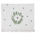 Guest Towel 40x66 cm White Cotton Heart