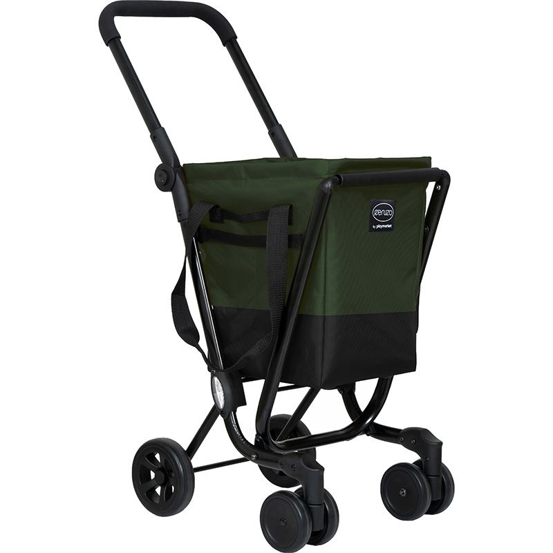 Ceruzo By Playmarket Easy Go Boodschappentrolley  - Zwart-Groen