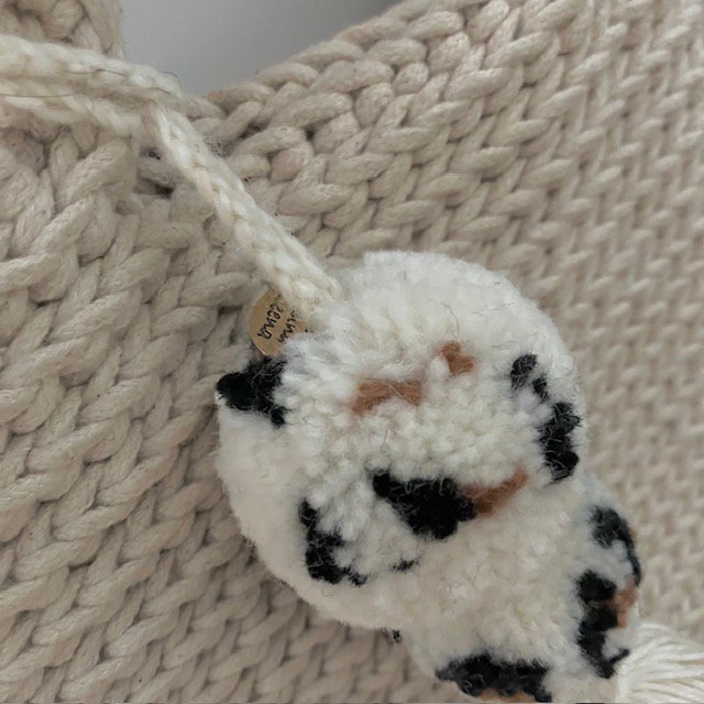 Luna tas hanger luipaard wol katoen