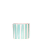 Ceramic Decorative Pot with Turquoise Stripe Pattern Ø6 cm