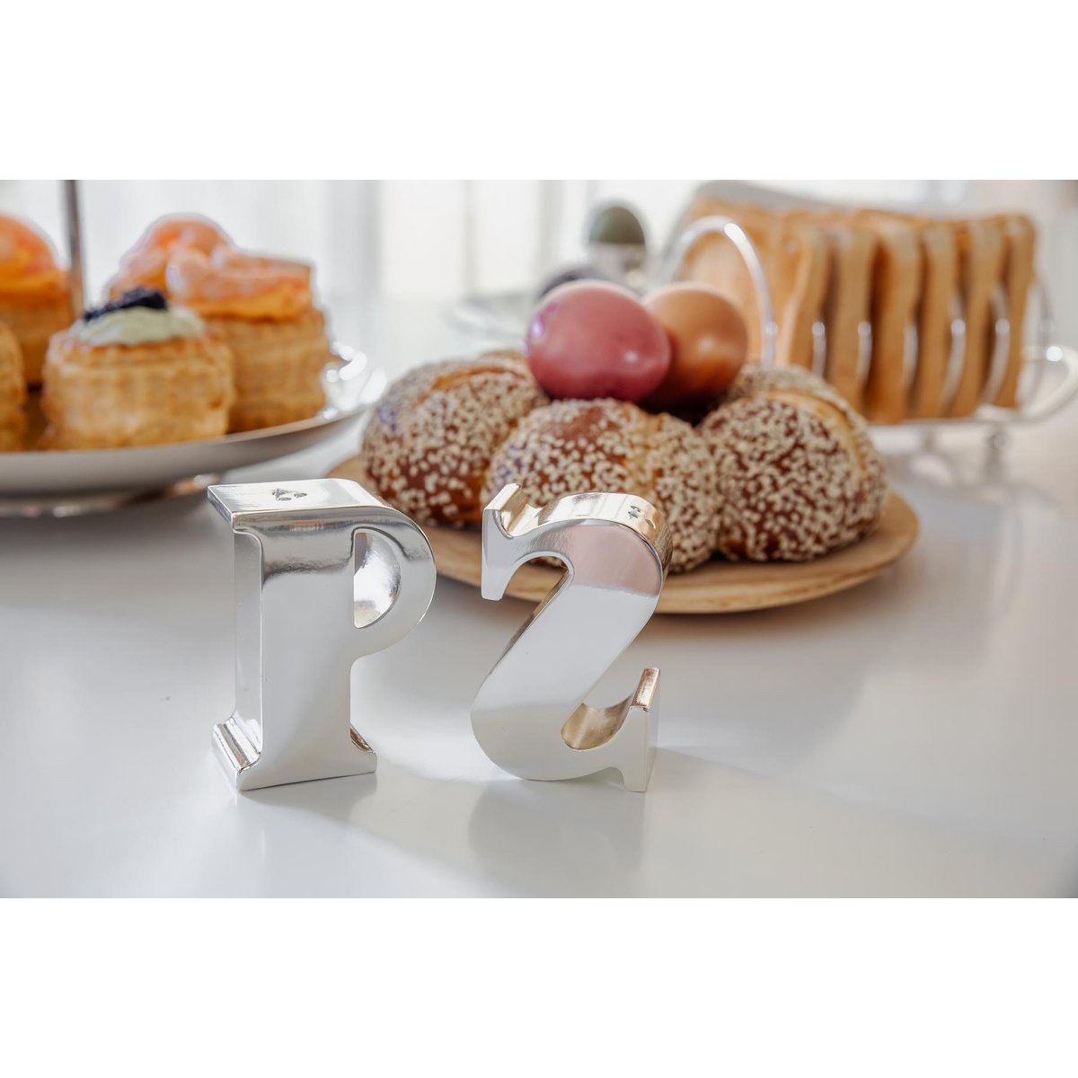 Peper en zoutstrooier set verzilverd 7 cm
