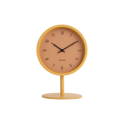 Tafelklok Karlsson Stark 15 cm ijzer honinggeel
