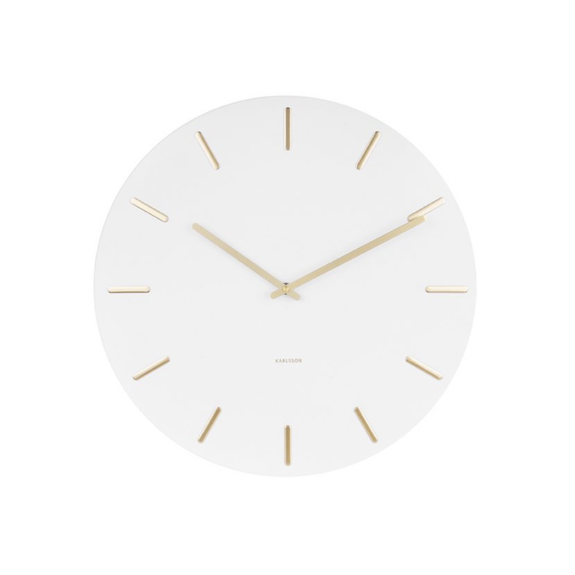 Wandklok 40 cm goud