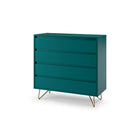 Ladekast 90x40x90 cm blauw MDF metaal