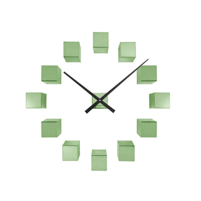 Wandklok 40 cm groen metallic plastic