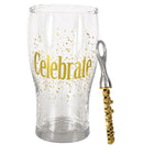 Bierglas 8x8x16 cm glas transparant