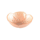 Schaaltje bloem 16x16x5 cm glas zalm
