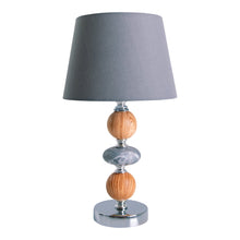 Tafellamp keramiek metaal hout marmer grijs E14