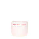 White ceramic decorative pot 'to the moon and back' - Ø6cm