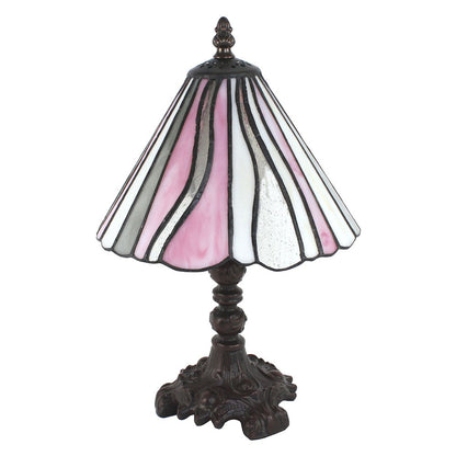 Tiffany Tafellamp Ø 20x34 cm Roze Beige Glas Tiffany Bureaulamp