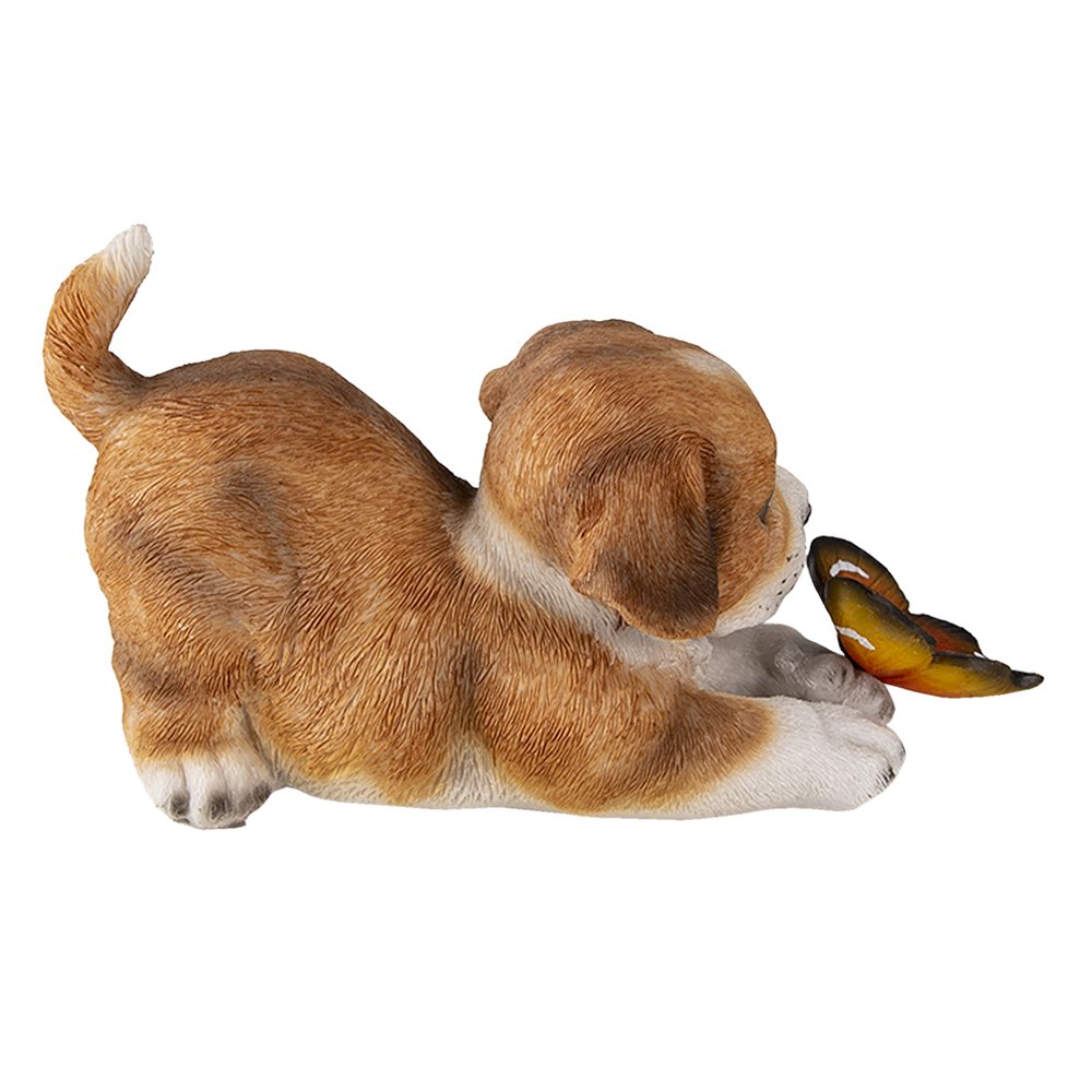 Dog Figurine 20x8x11 cm Brown Plastic Home Accessories