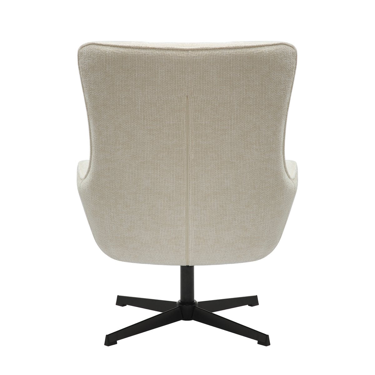 Fauteuil chenille stof draaibaar beige 81x85x103 cm