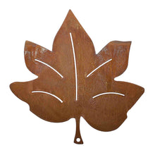 Patina maple leaf - metal hanging decoration for autumn