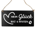 Tekstbord 30x15 cm zwart metaal