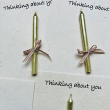 Luna Leena 2x Greeting Card Set With Golden Candle Sustainable